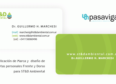 Aplicación de Marca y diseño de Tarjetas Personales
